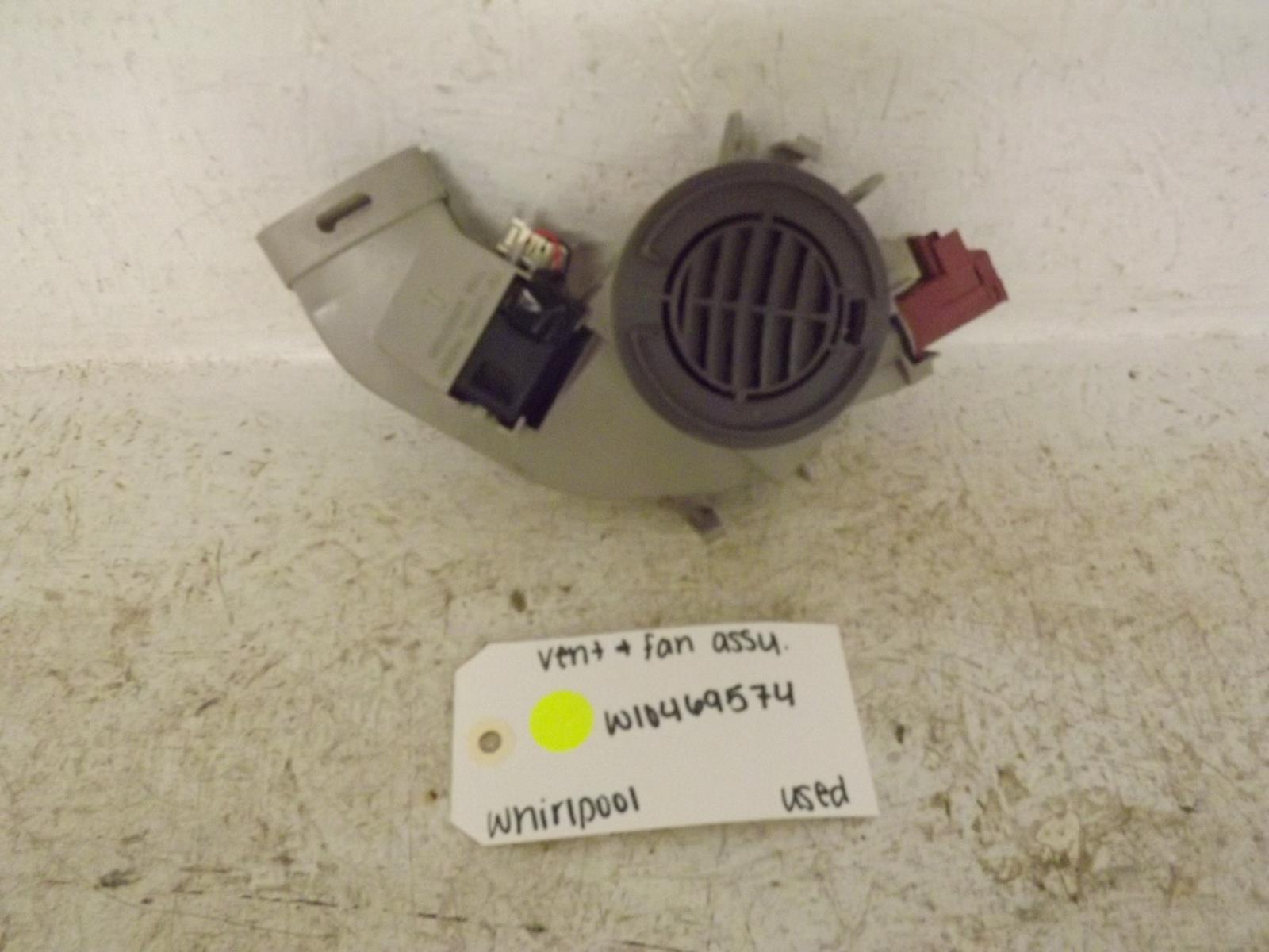 Whirlpool Dishwasher W10469574 Vent & Fan Assembly Used Whirlpool Dishwasher W10469574 Vent & Fan Assembly Used